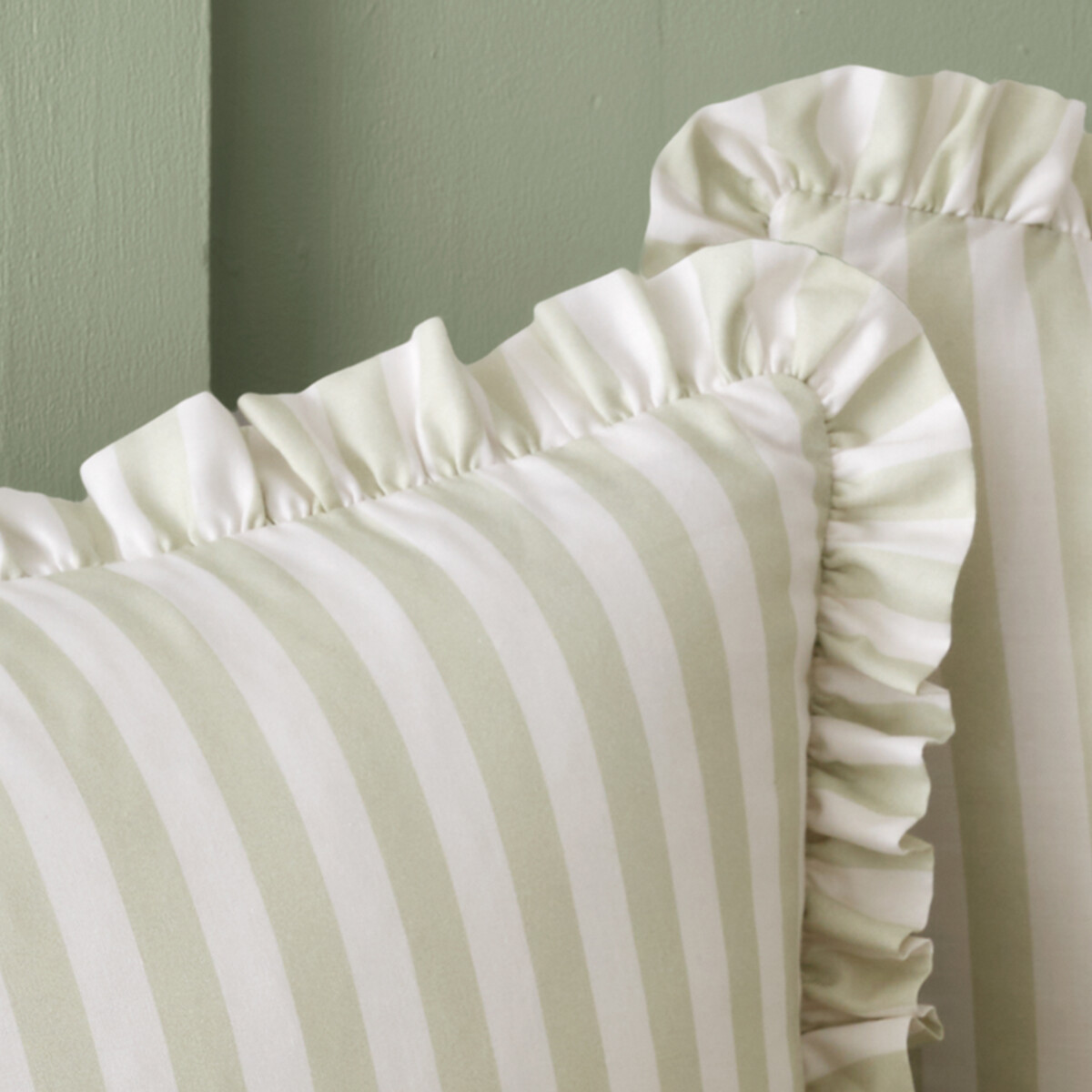Stripe Cotton Pillowcase Pair green, CATH KIDSTON