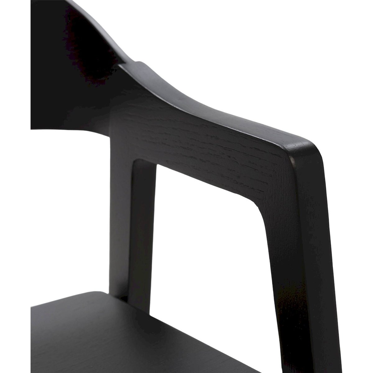 Chaise en bois de hêtre massif noir, RECOLLECTION
