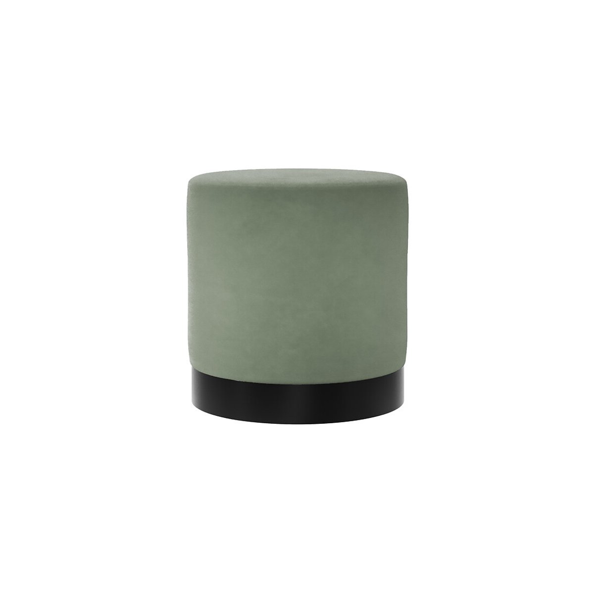 Large Velvet Round Pouffe sage, SO'HOME
