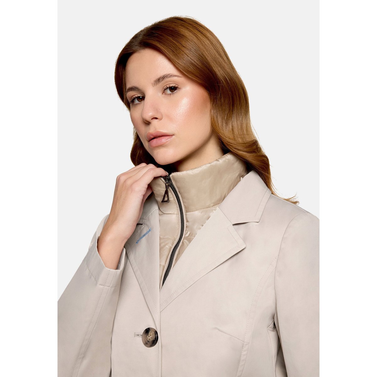 Manteau d'été à col à revers gris clair, GIL BRET