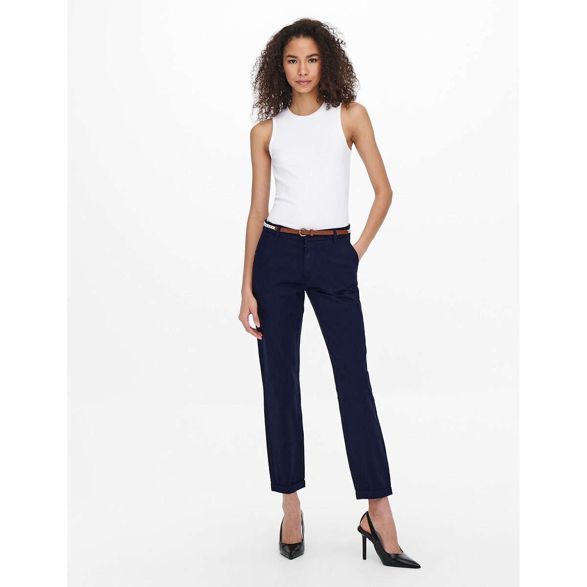 Pantalón chino azul marino, ONLY