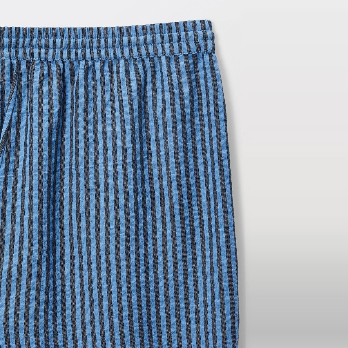 Pantalon large rayé taille semi-elastiquée tornade, MONOPRIX