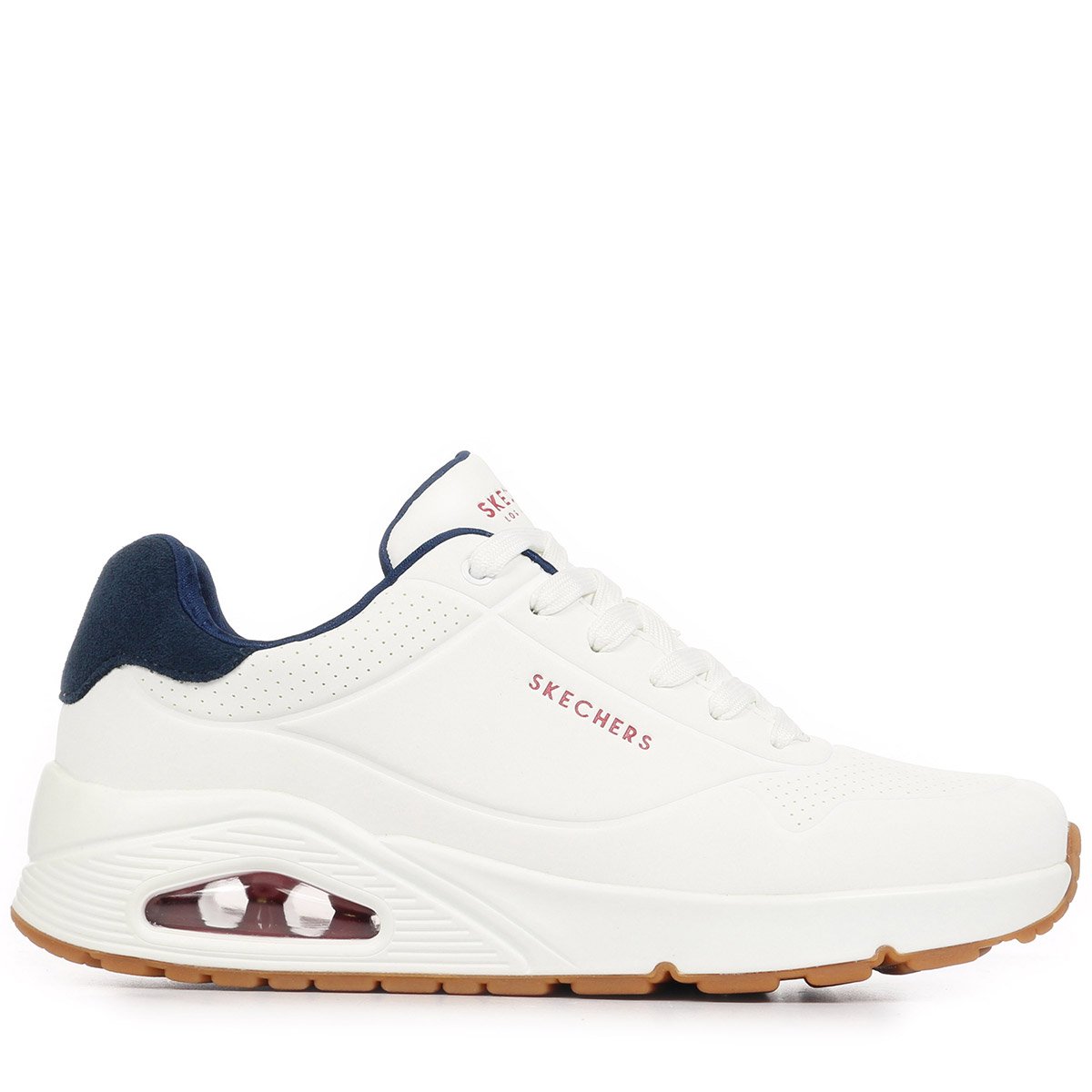 Baskets UNO SUITED ON AIR white navy red, SKECHERS