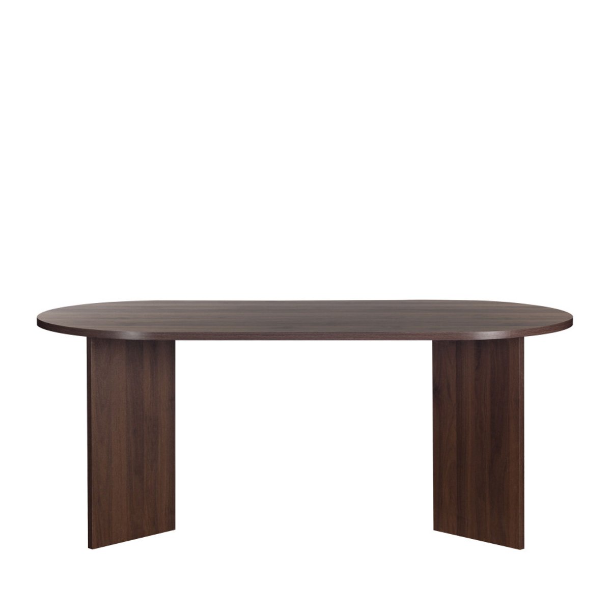 Table à manger 8 personnes ovale en bois- CALIAN bois foncé, DRAWER