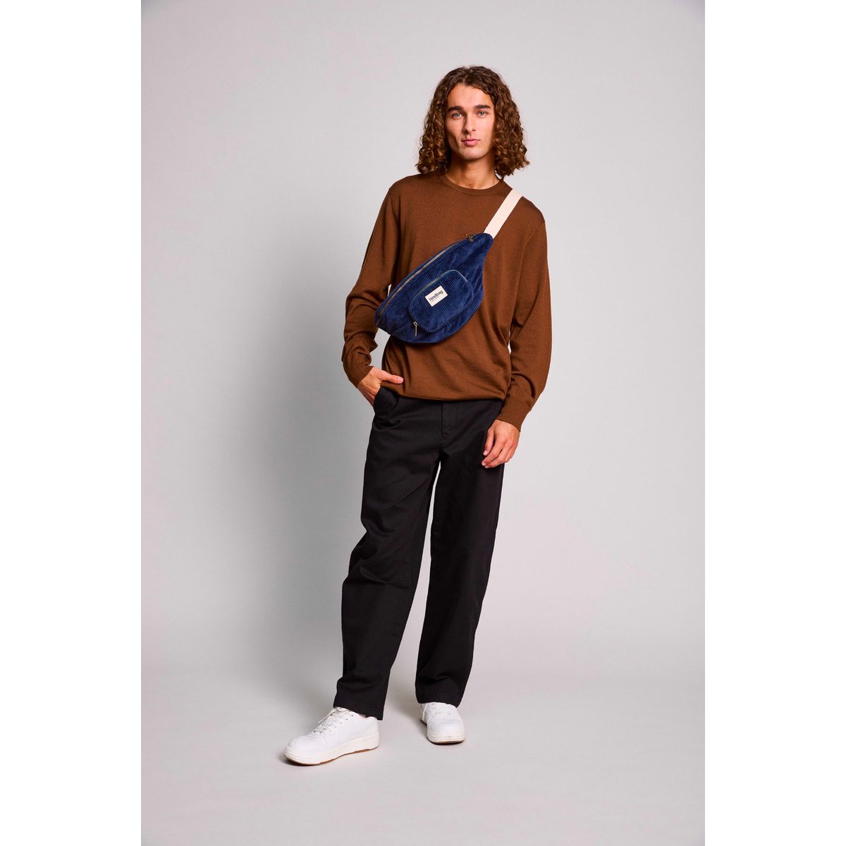 Sac banane XL SOFIA bleu marine, HINDBAG