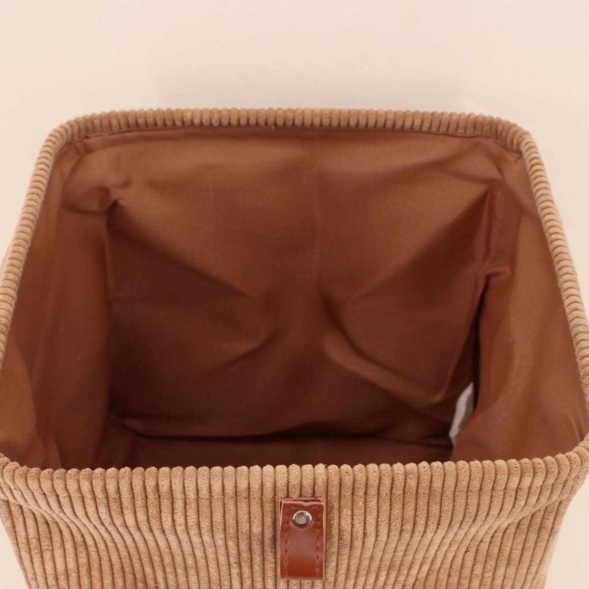 Cube de rangement en velours 31x3cm marron, ORNAMI