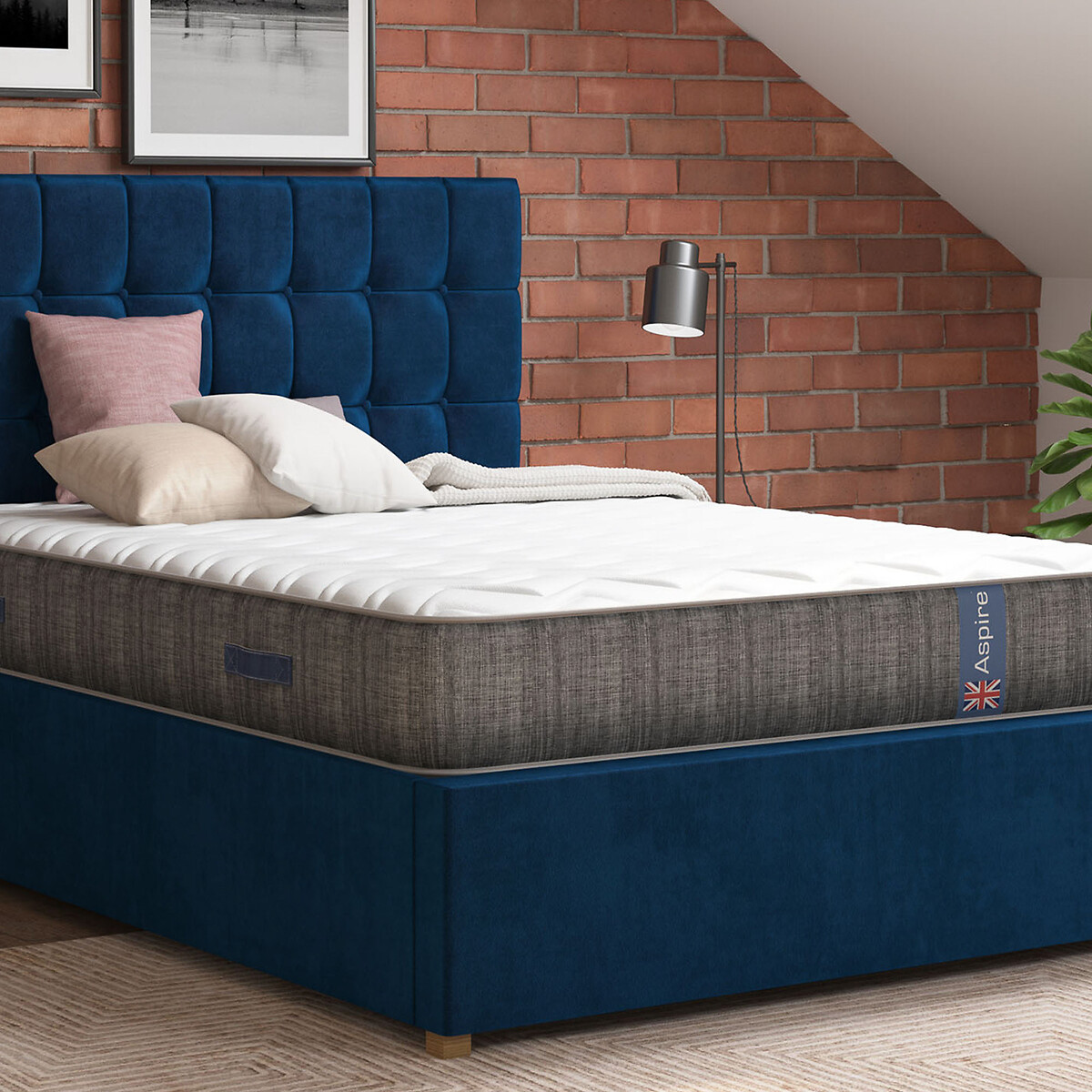 Memory Support Pocket+ Hybrid Mattress white, ASPIRE