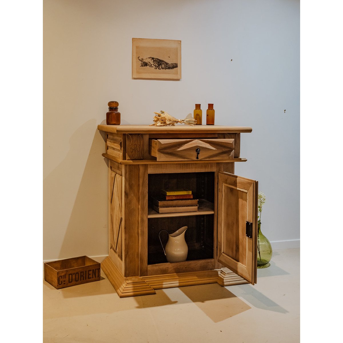 Buffet en bois Gilbert N°1508 - Bon état bois clair, DEBONGOUT
