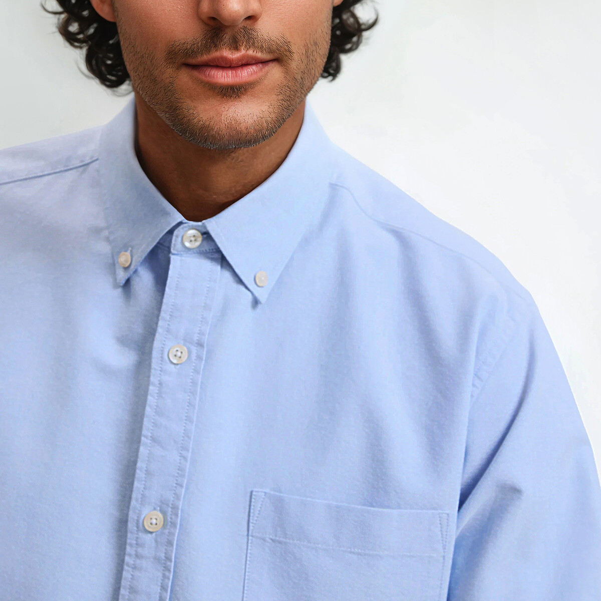 Oxfordhemd mit Button-Down-Kragen, Regular-Fit marine, LA REDOUTE COLLECTIONS