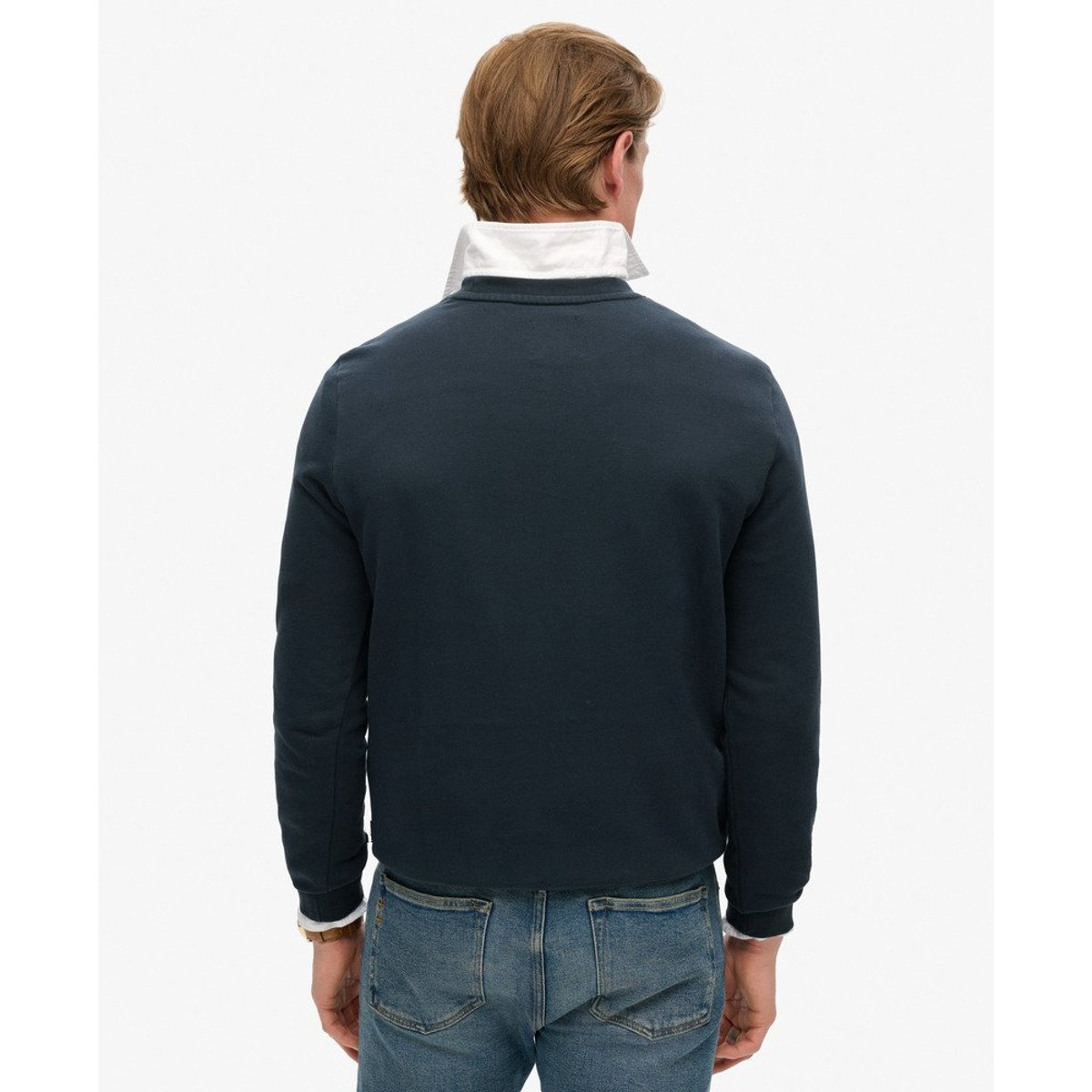 Sweat classique Vintage Logo Heritage Chest bleu marine éclipse, SUPERDRY