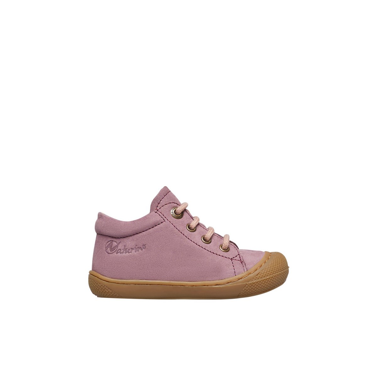 Chaussures premiers pas en suède COCOON prune, NATURINO