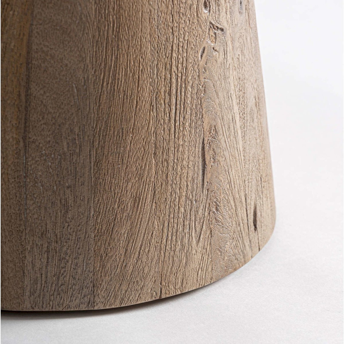 Table d'appoint terrazzo et bois style nordique blanc terrazzo et bois naturel, RECOLLECTION