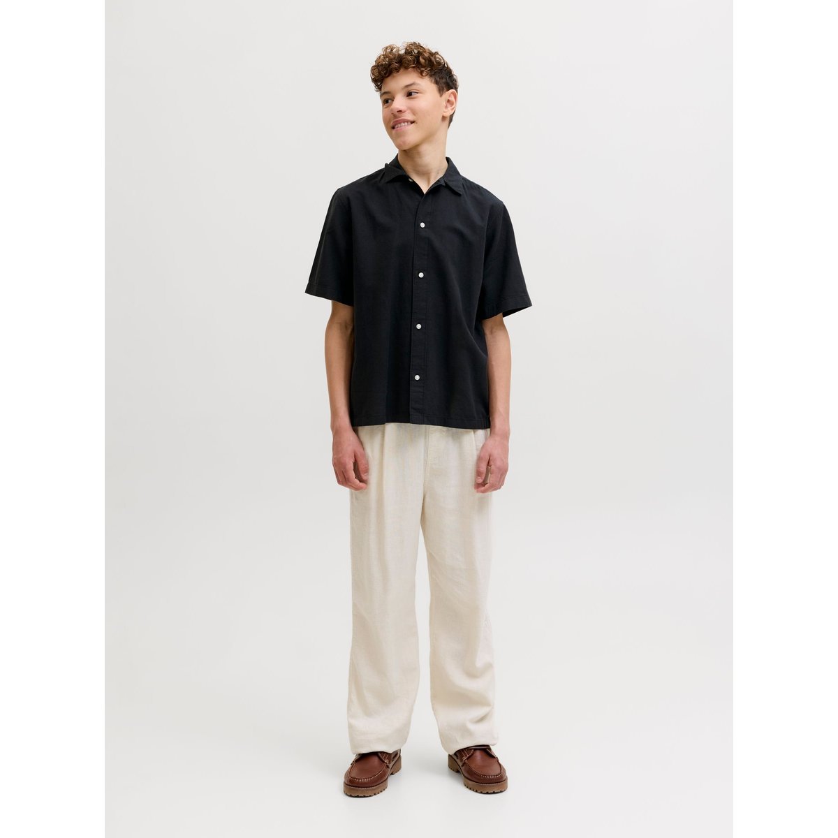 Chemise noire - black, JACK & JONES JUNIOR