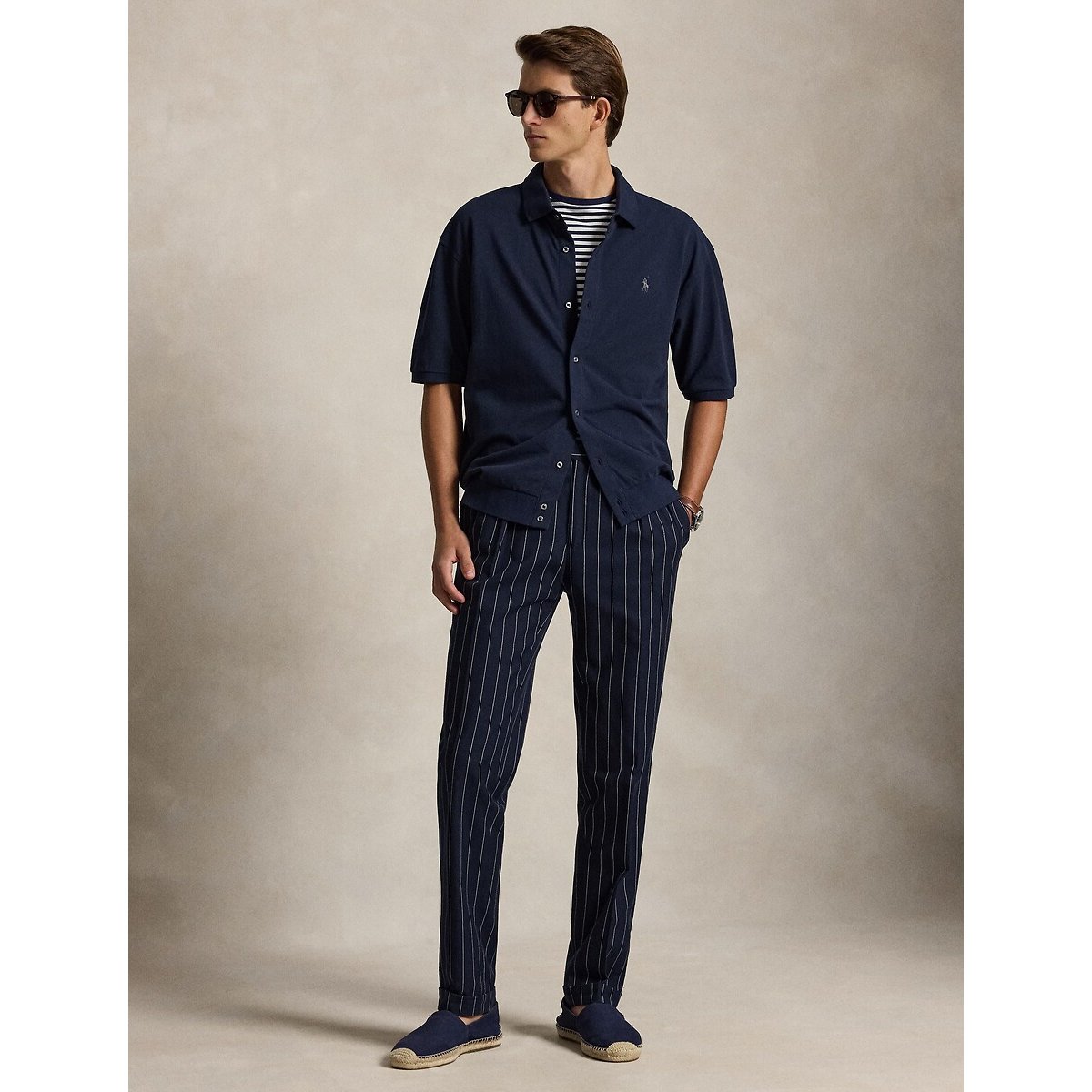 Camisa de manga corta, Classic Fit azul marino, POLO RALPH LAUREN