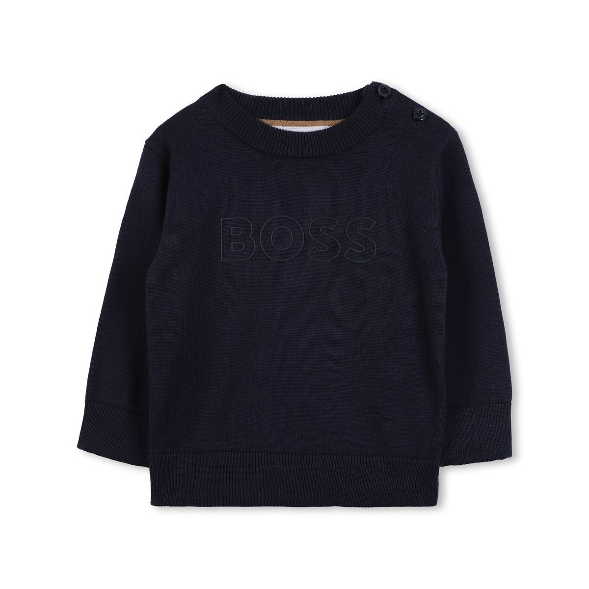 PULL À MANCHES LONGUES bleu cargo, BOSS KIDSWEAR