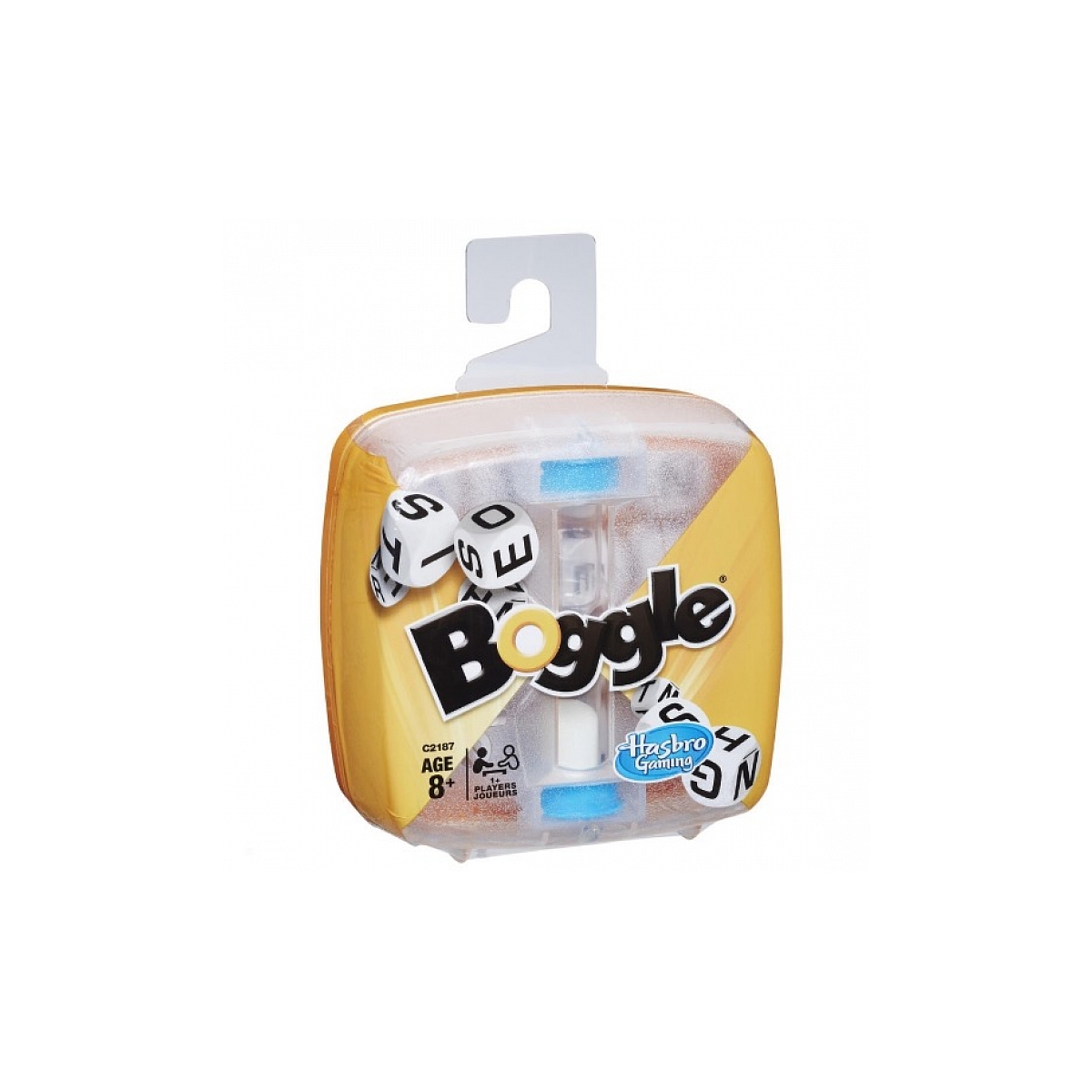 Boggle - Jeu de societe petit format - Jeu de réflexion rapide couleur unique, HASBRO