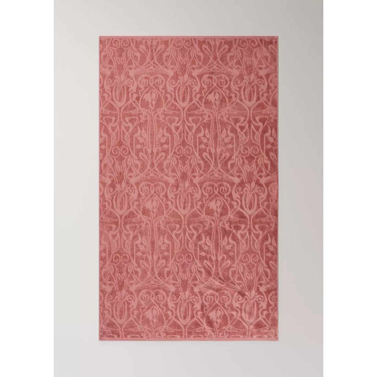 Serviette de bain en coton jacquard 90 × 150 cm orange brûlé, MANGO HOME