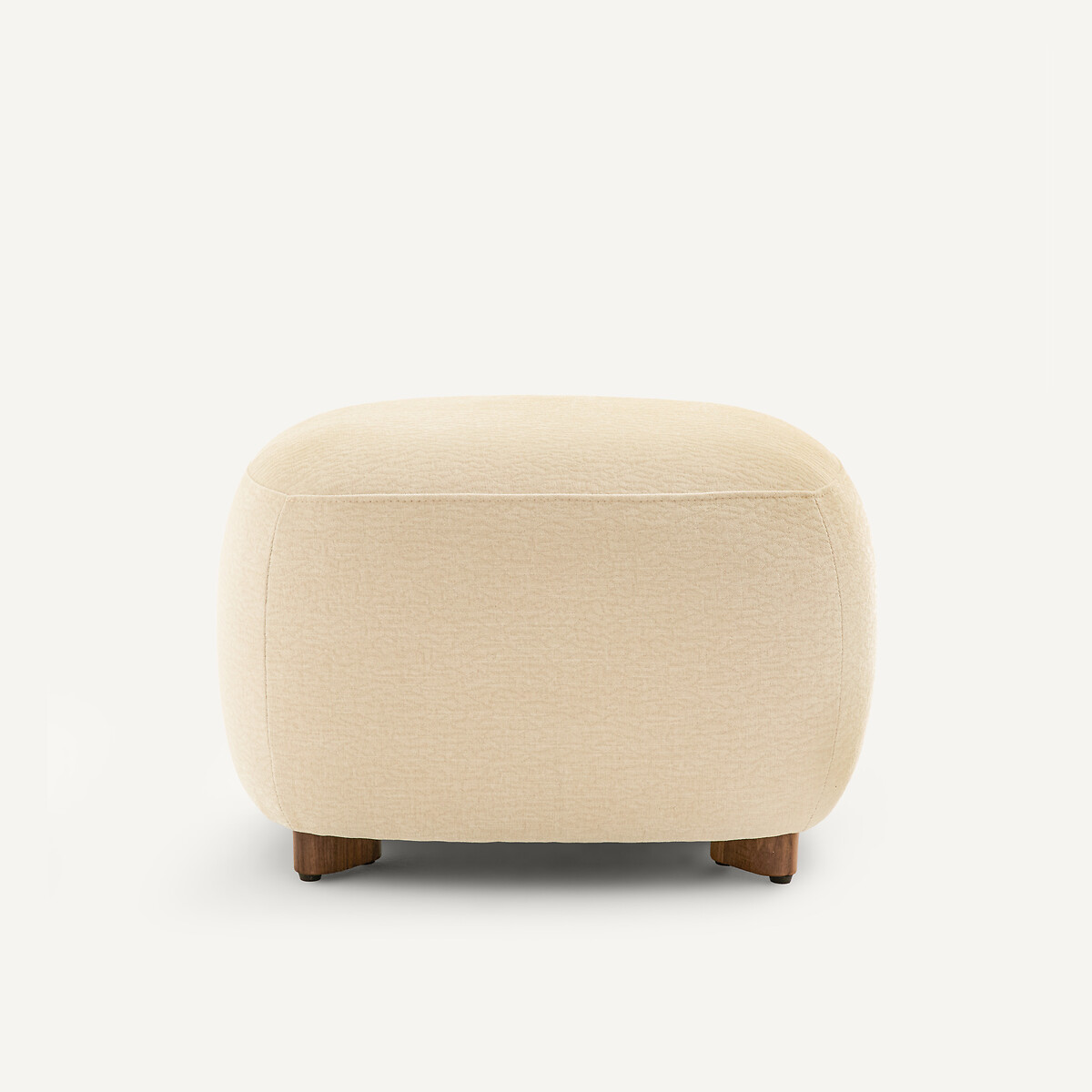 Pouf en velours reliefé, MODALIE, design Emmanuel Gallina ecru, AM.PM X EMMANUEL GALLINA