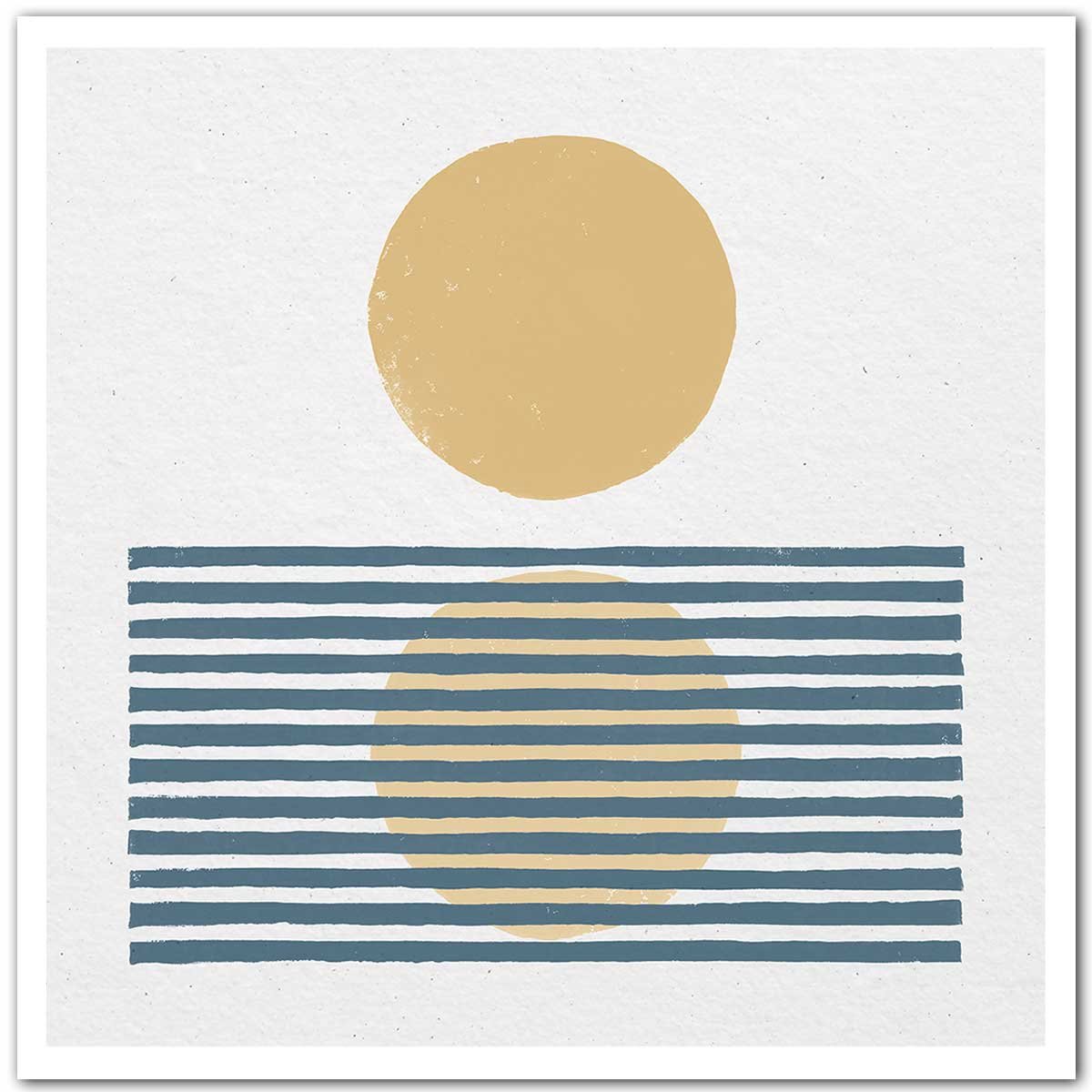 Poster Rayures bleues d'été affiche seule, HEXOA