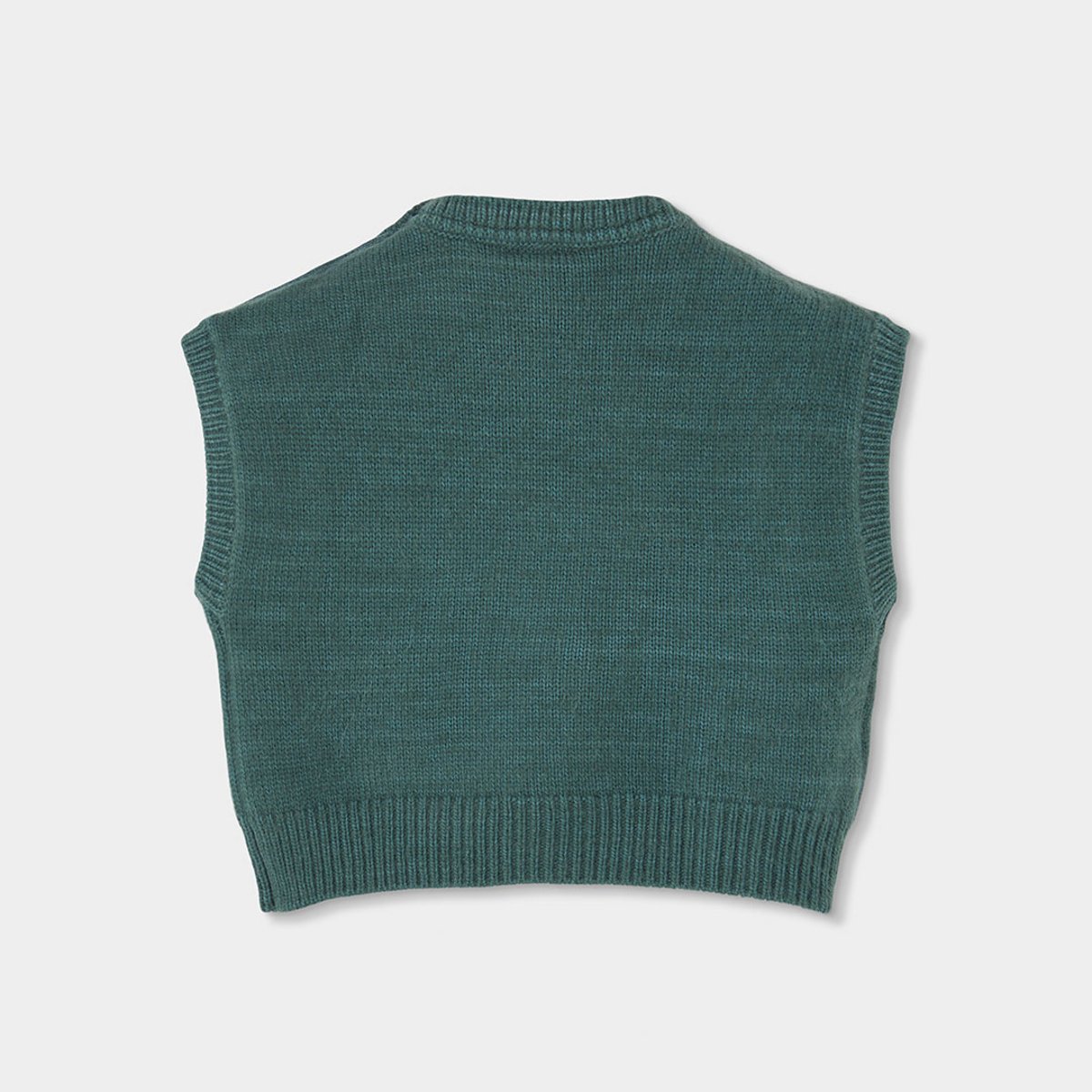 Pull sans manches fille imprimé fleurs vert, BOBOLI