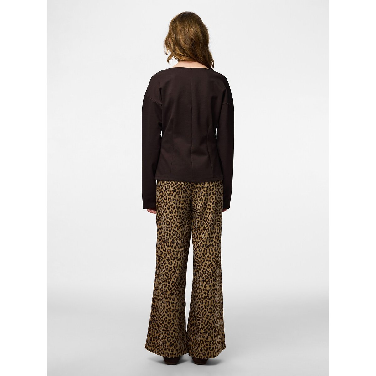 Leopard Print Wide Leg Trousers leopard print, PIECES