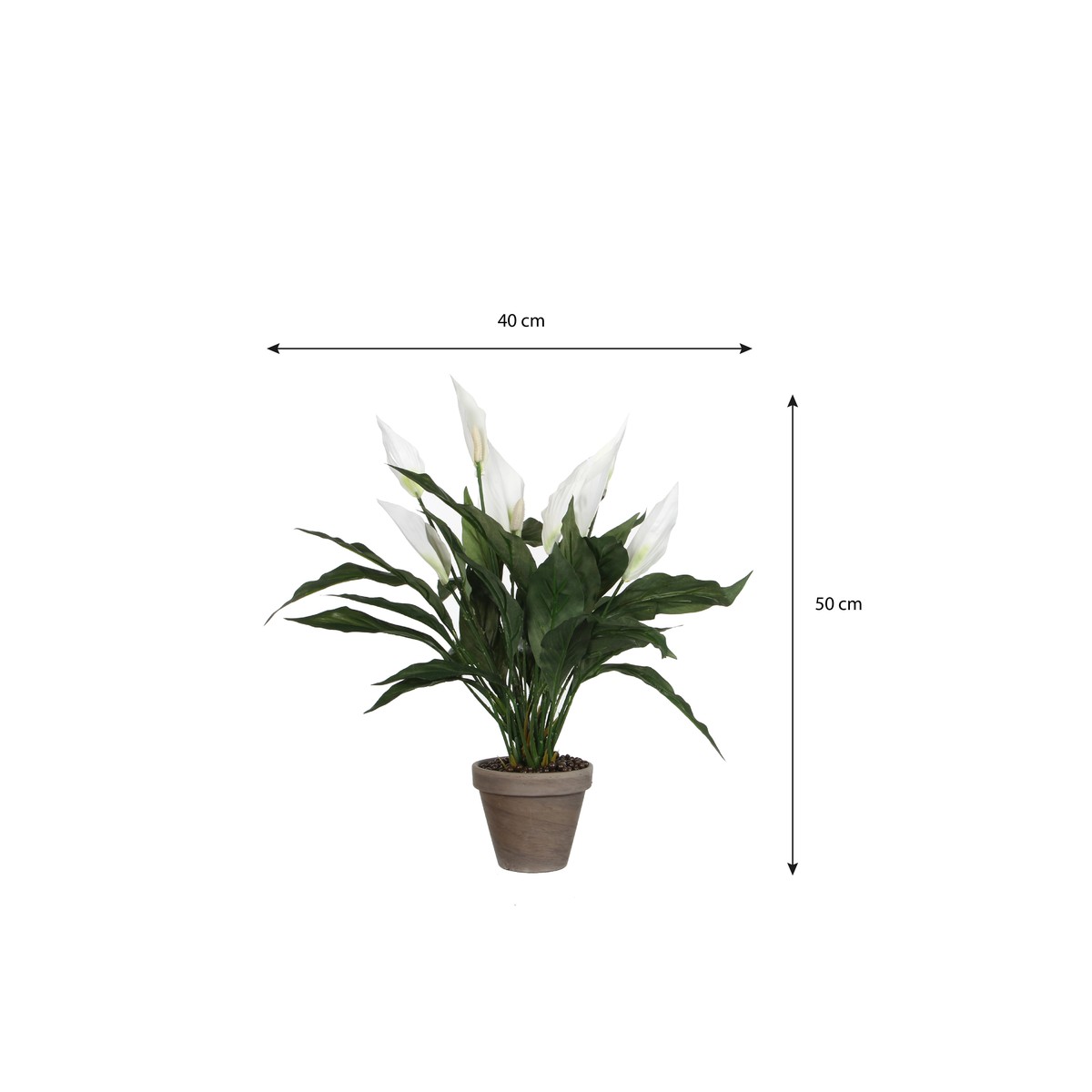 Plante artificielle SPATHIPHYLLUM blanc, MICA DECORATIONS