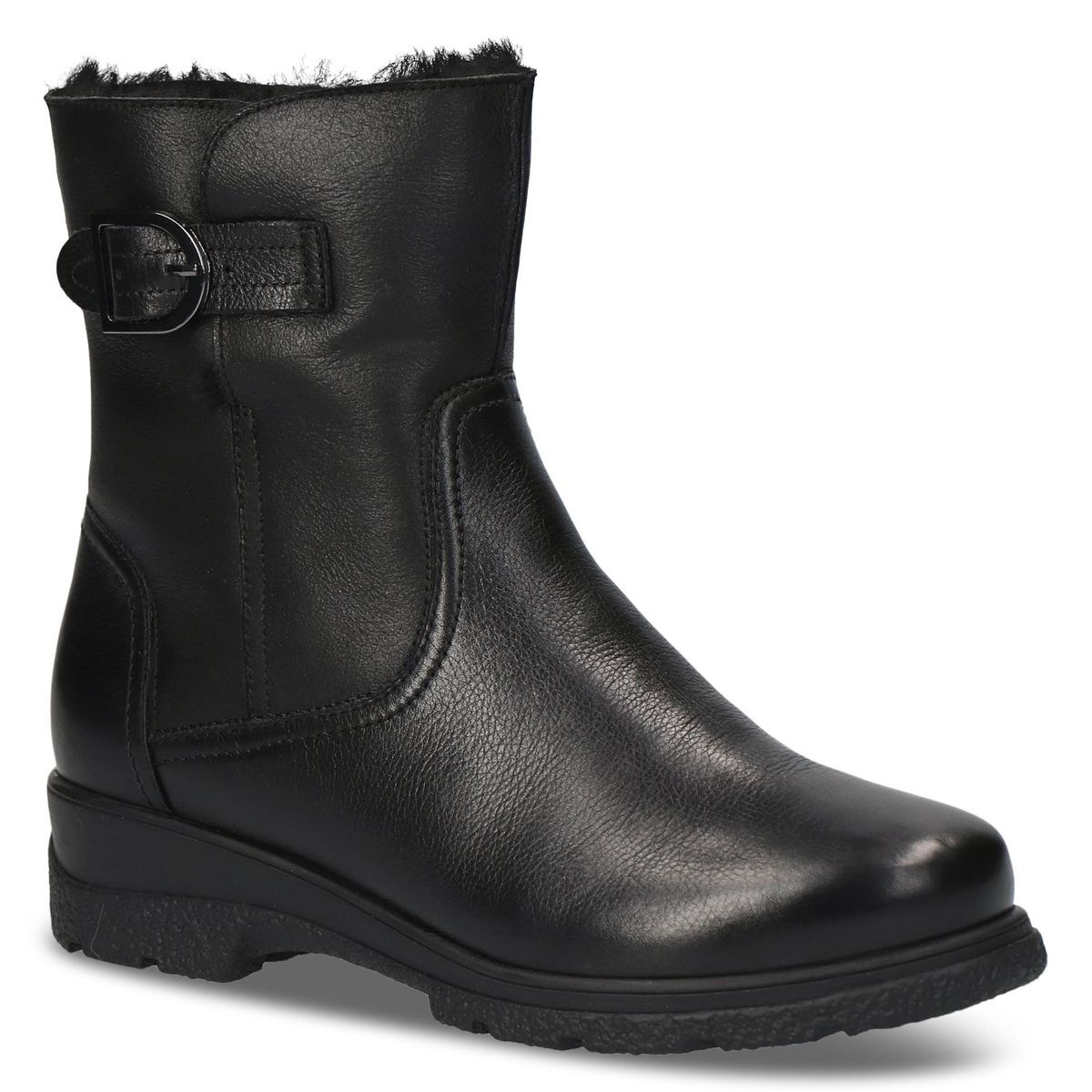 Bottine fourée noir nappa, CAPRICE
