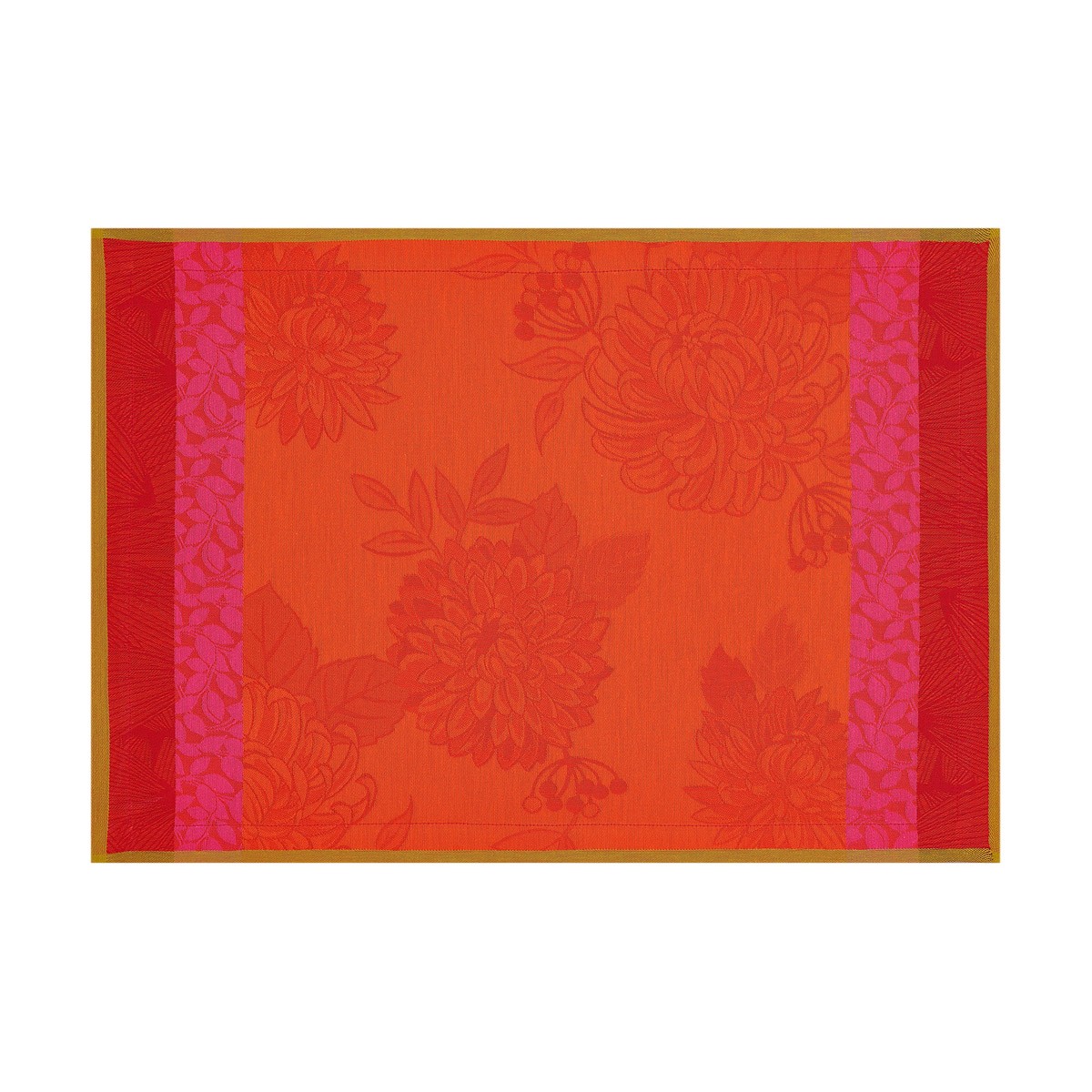 Set de table en Coton, PARFUMS DE BAGATELLE capucine, LE JACQUARD FRANCAIS