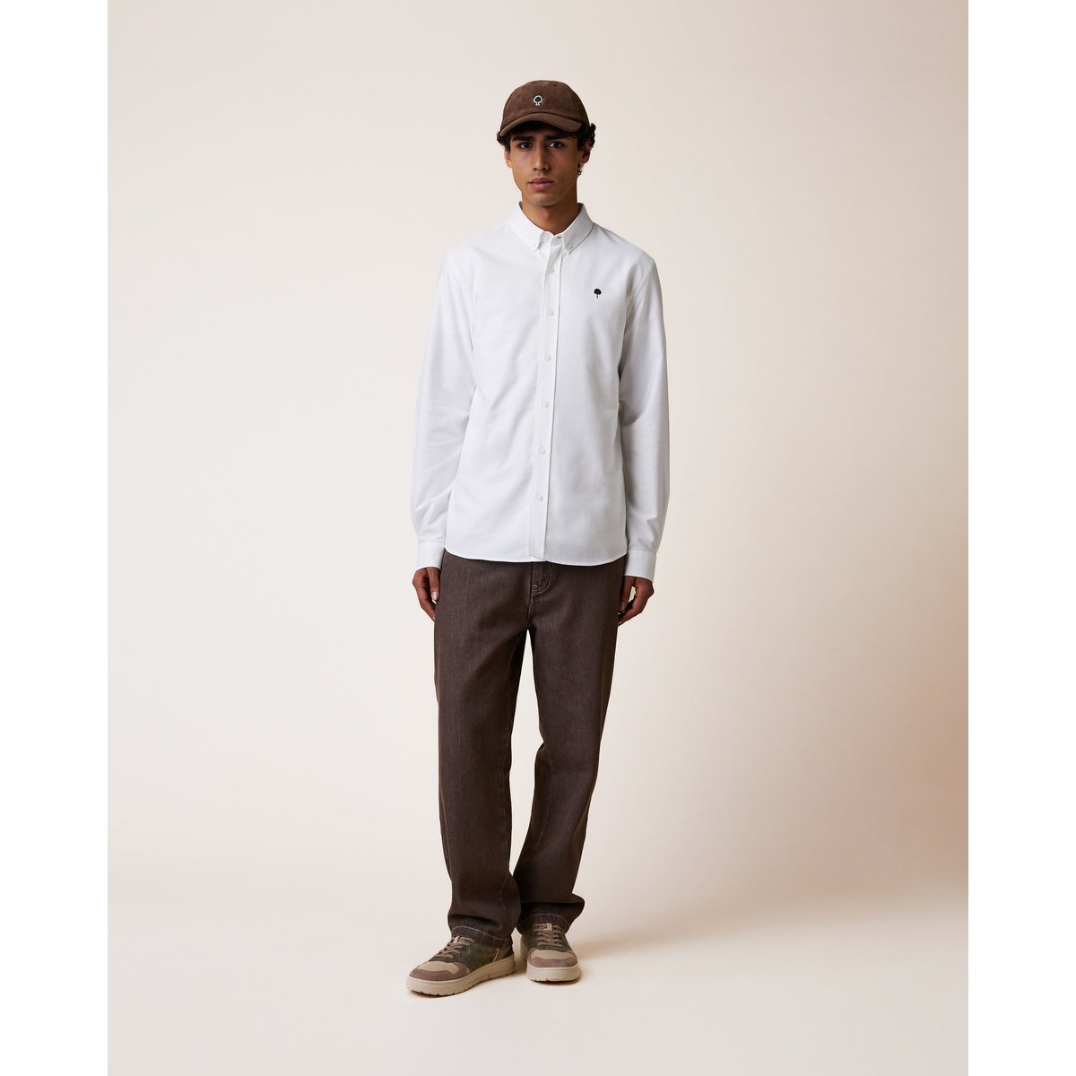 Chemise en tissu Oxford écru, FAGUO
