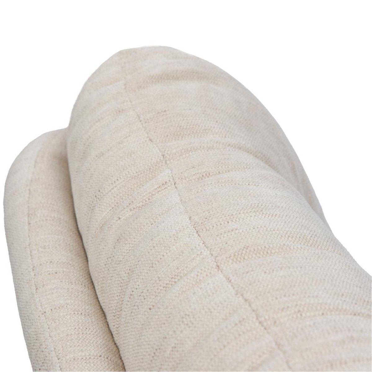 Fauteuil en tissu avec piètement chromé Magnum crème / ivoire, AMADEUS