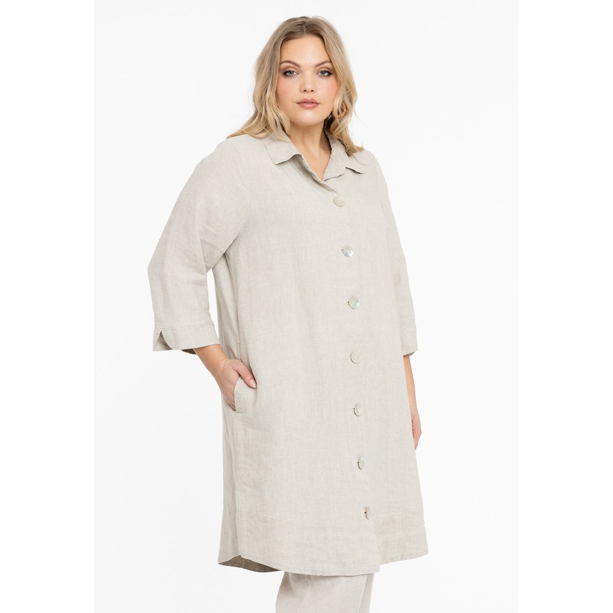 Chemise imprimé / imprimée floral brun clair, YOEK