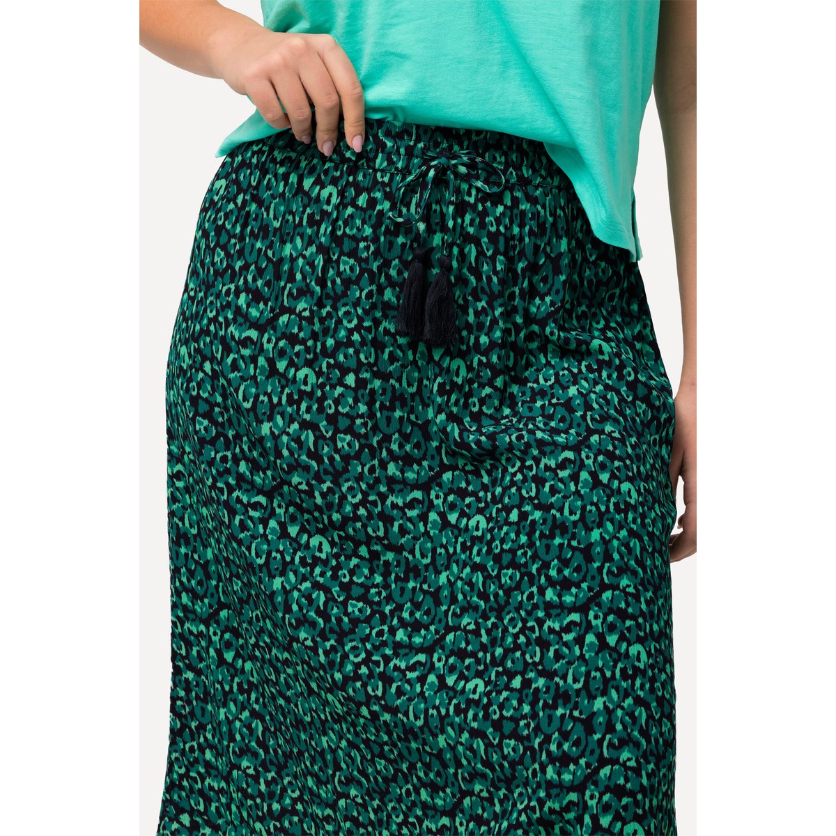 Jupe midi à motif léopard marine, ULLA POPKEN