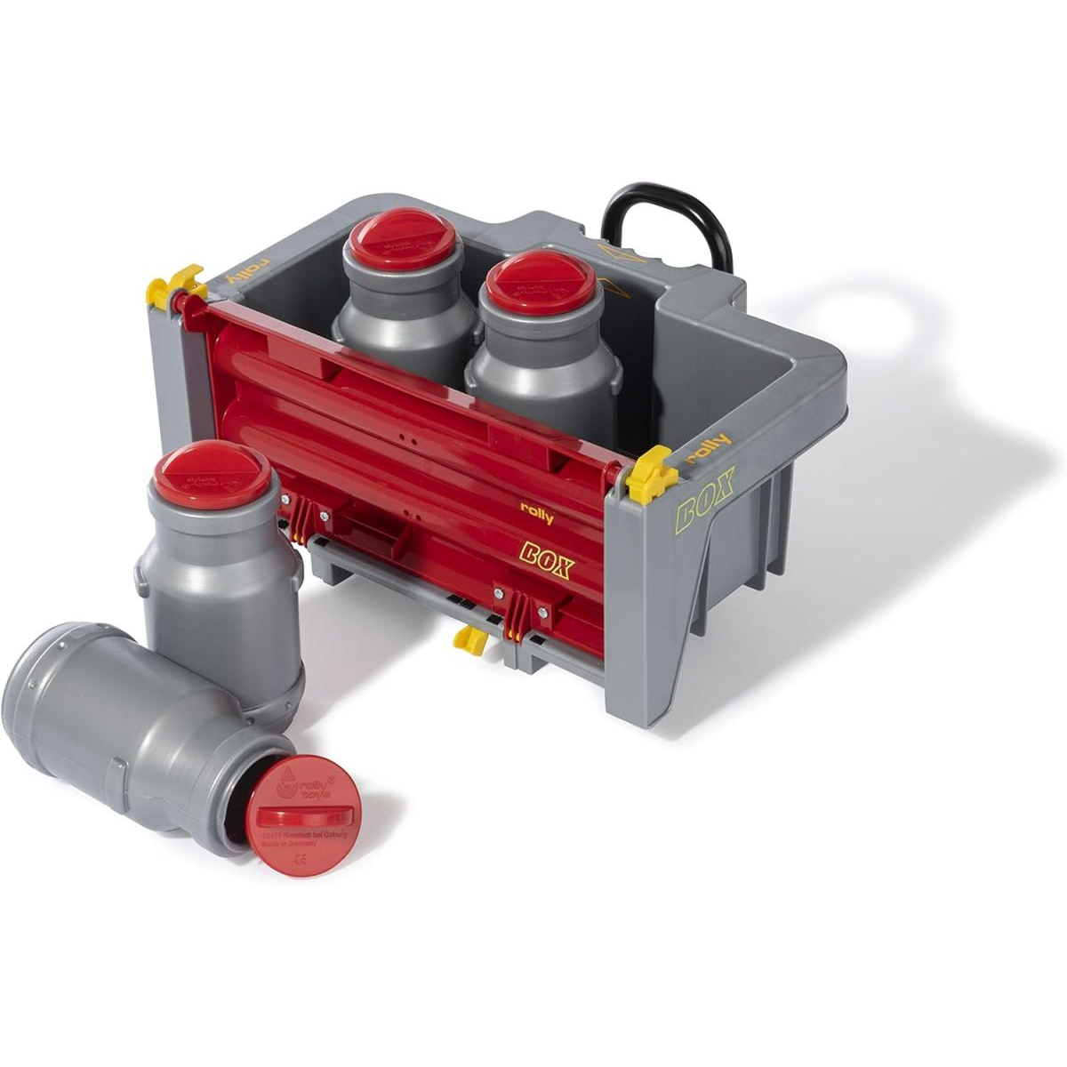 4 pots de lait - accessoire tracteur à pédales gris et rouge, ROLLY TOYS