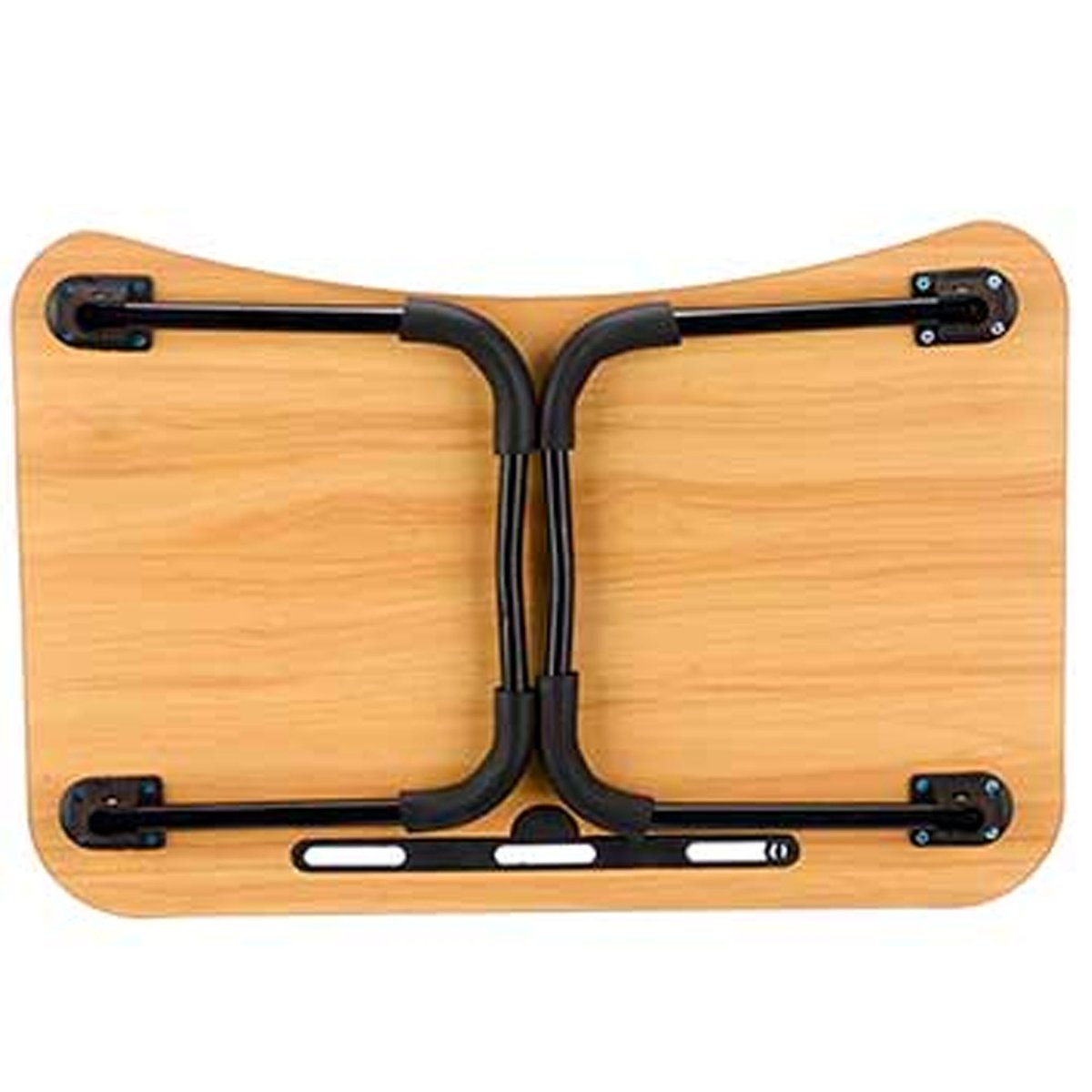 Plateau de lit en bois et métal noir pour ordinateur portable 60x40x26cm bois, WADIGA