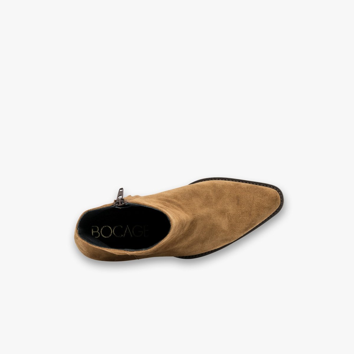 Boots À Talon en cuir ELLA cognac marron, BOCAGE