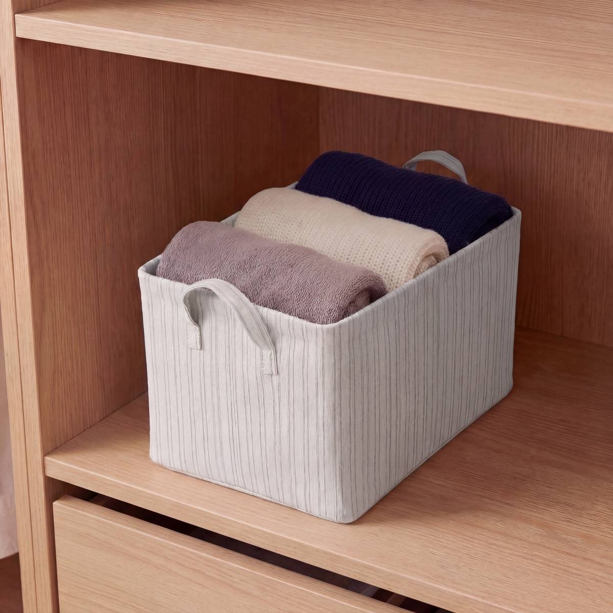Panier de rangement rectangulaire SILNEA beige lin, 5FIVE SIMPLY SMART