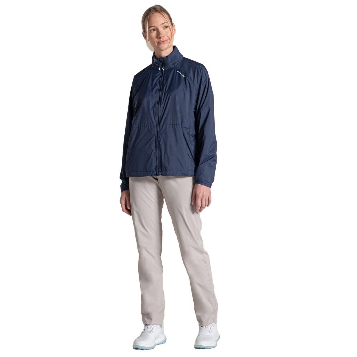 Veste technique de golf à col montant bleu marine, CRAGHOPPERS