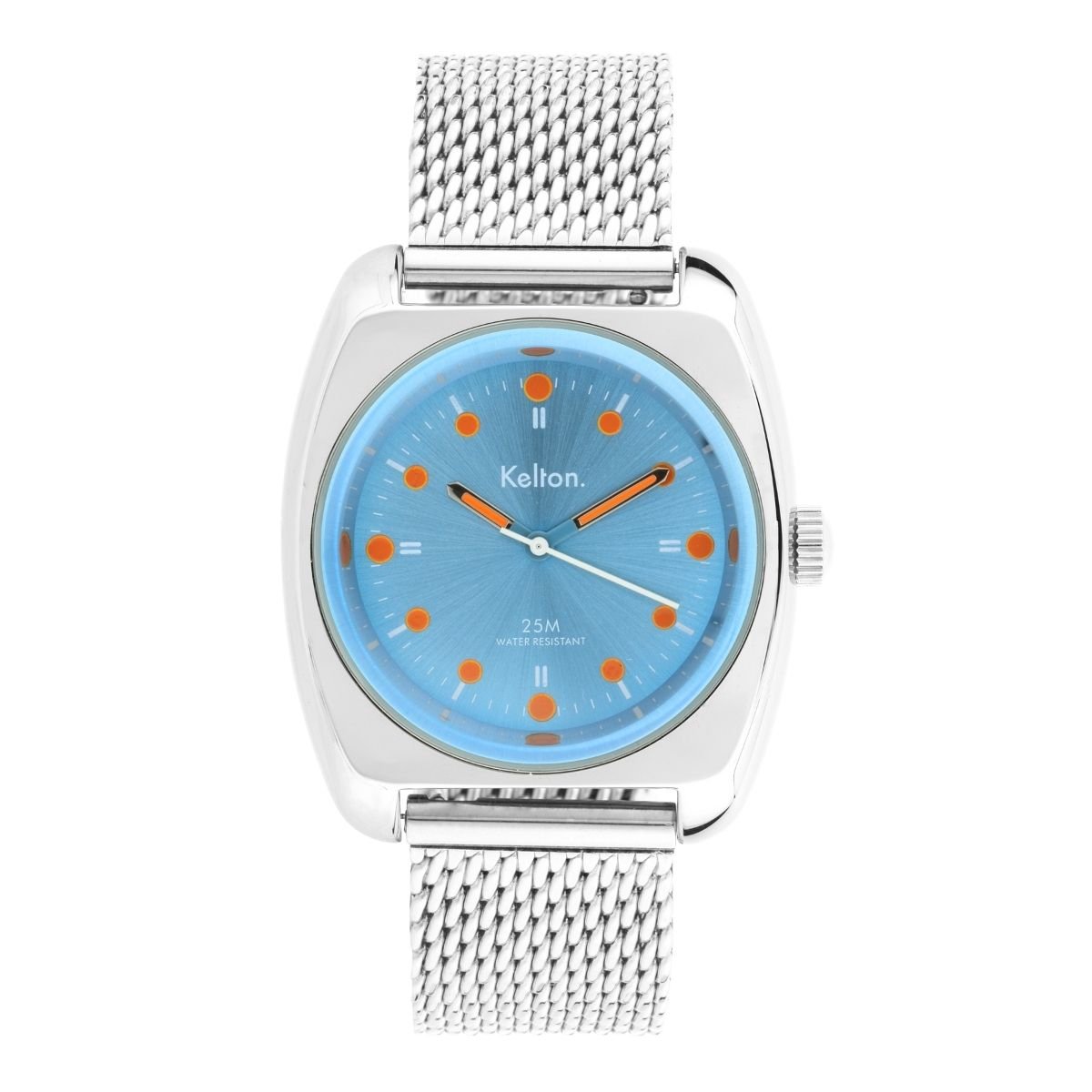 Montre Analogique  RC argenté bleu clair argenté, KELTON