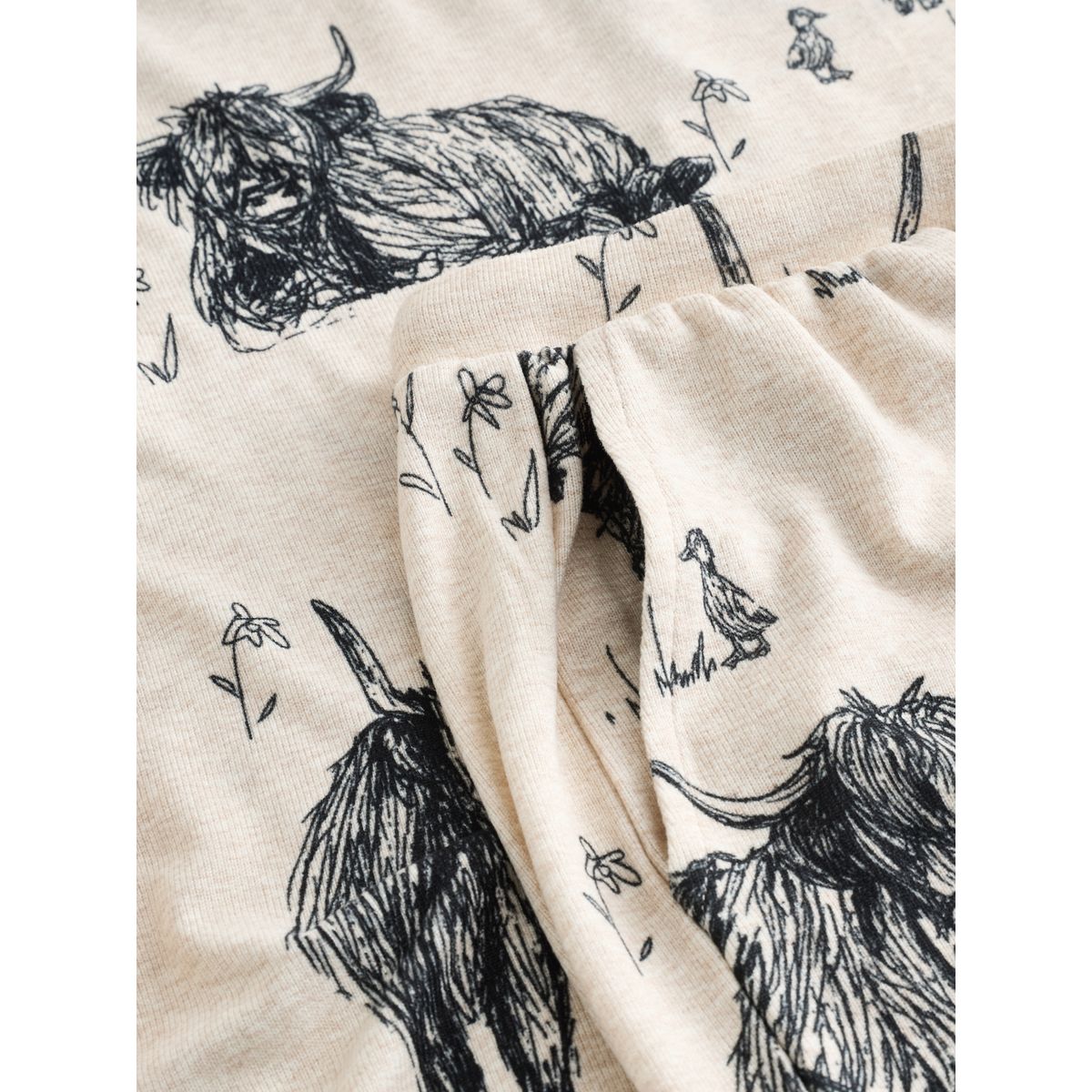 Ensemble pyjama short douillet flocons d'avoine hamish la vache des highlands, NEXT