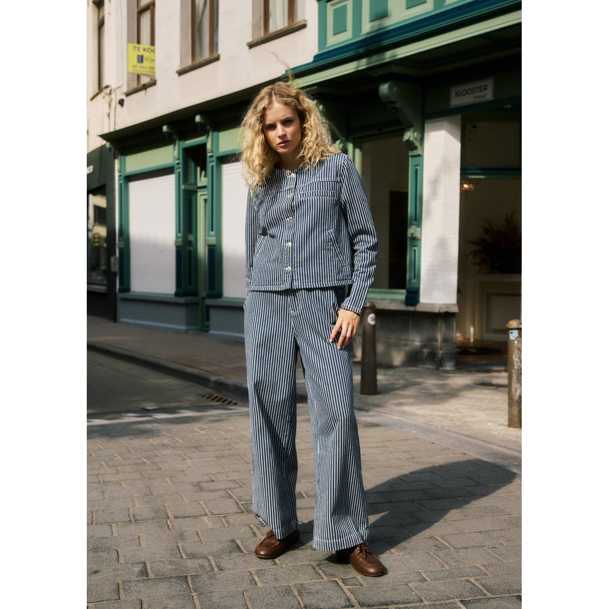 Veste en coton GAURA bleu jean, FRNCH