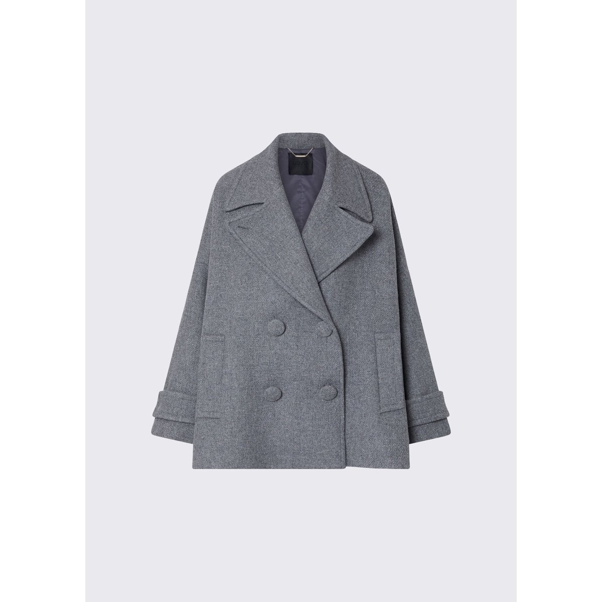 Manteau en laine oversize gris chiné, LIU JO