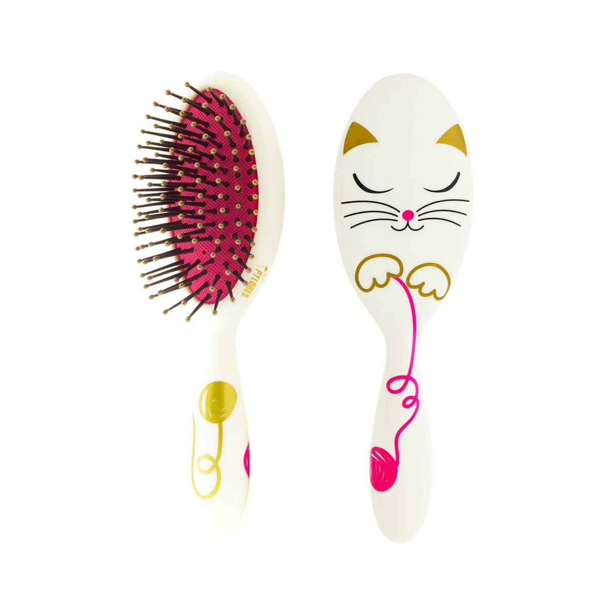 Petite brosse à cheveux Ladypop Small white cat, PYLONES