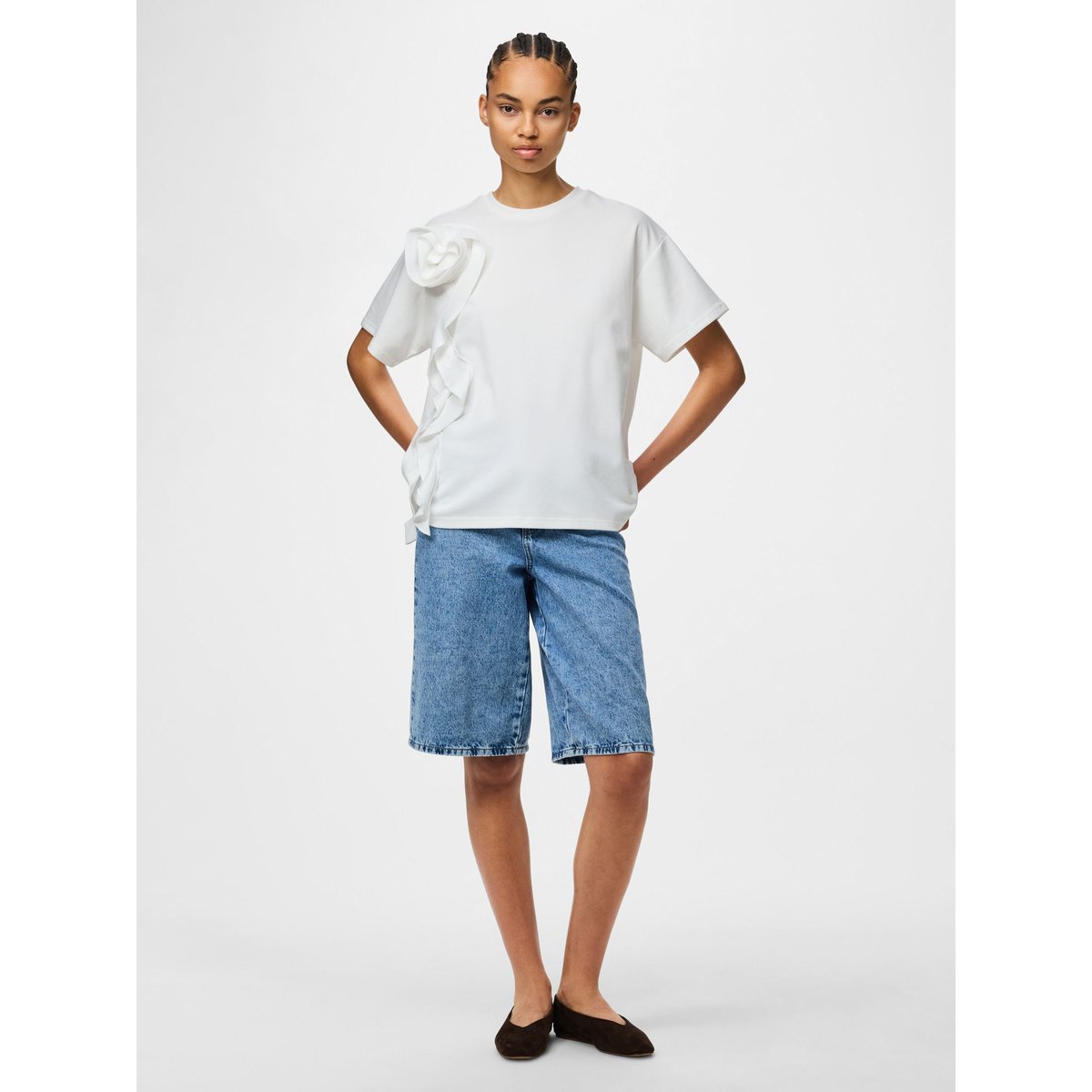 T-Shirt bright white, PIECES
