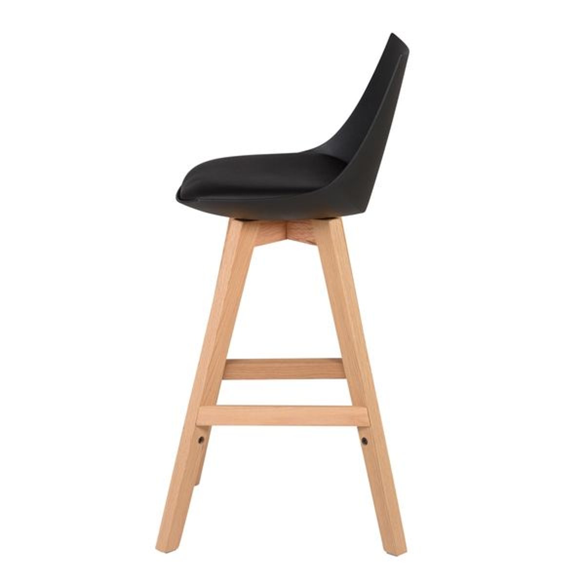 Chaise snack noire noir carbone, ZAGO