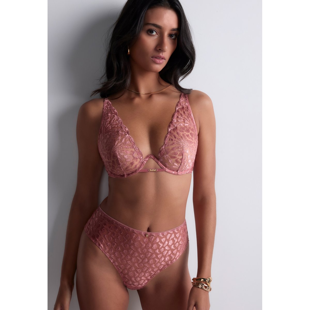 Culotte taille haute Crazy In Love rose, AUBADE