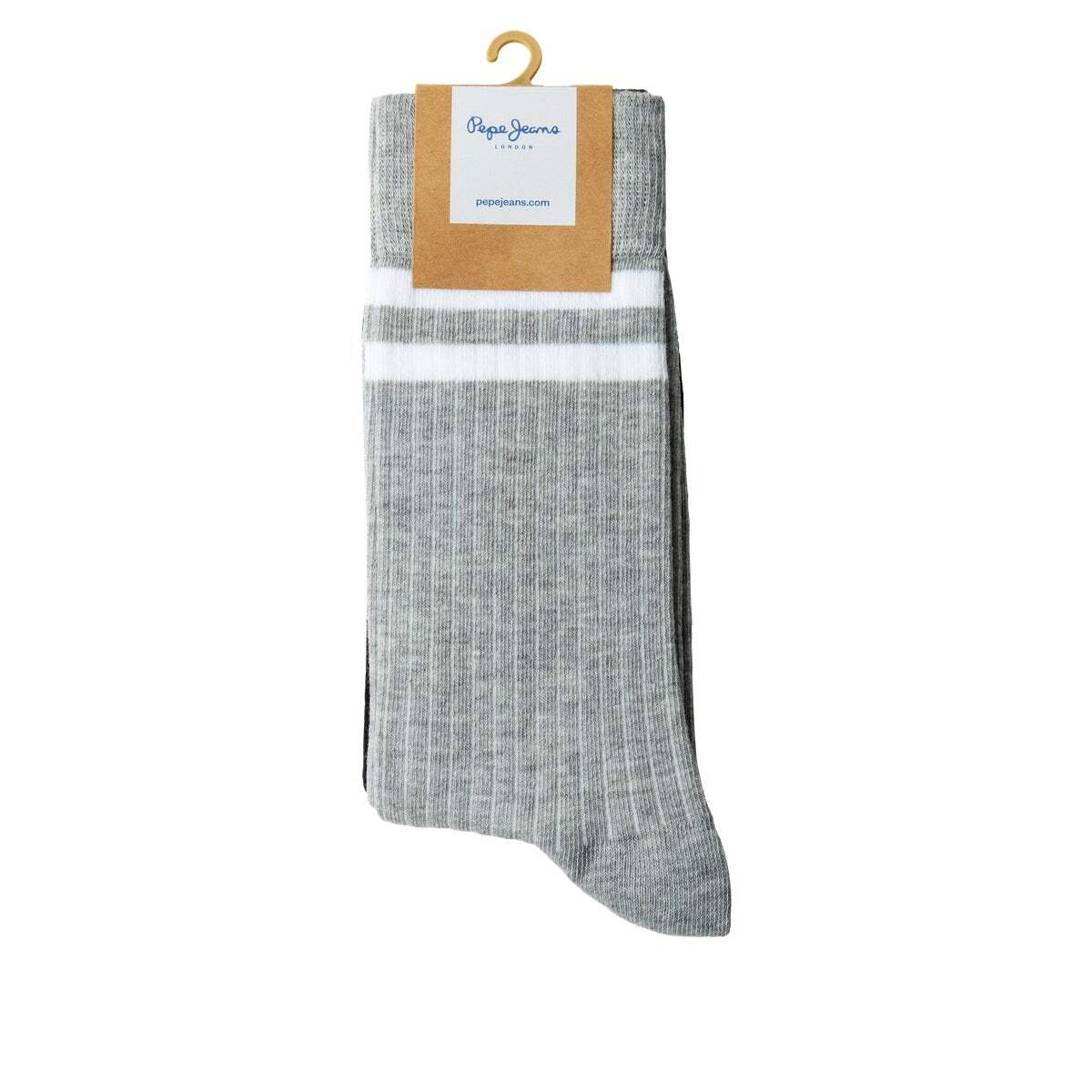 Lot De 3 Paires De Chaussettes Avec Bordures gris chine, PEPE JEANS