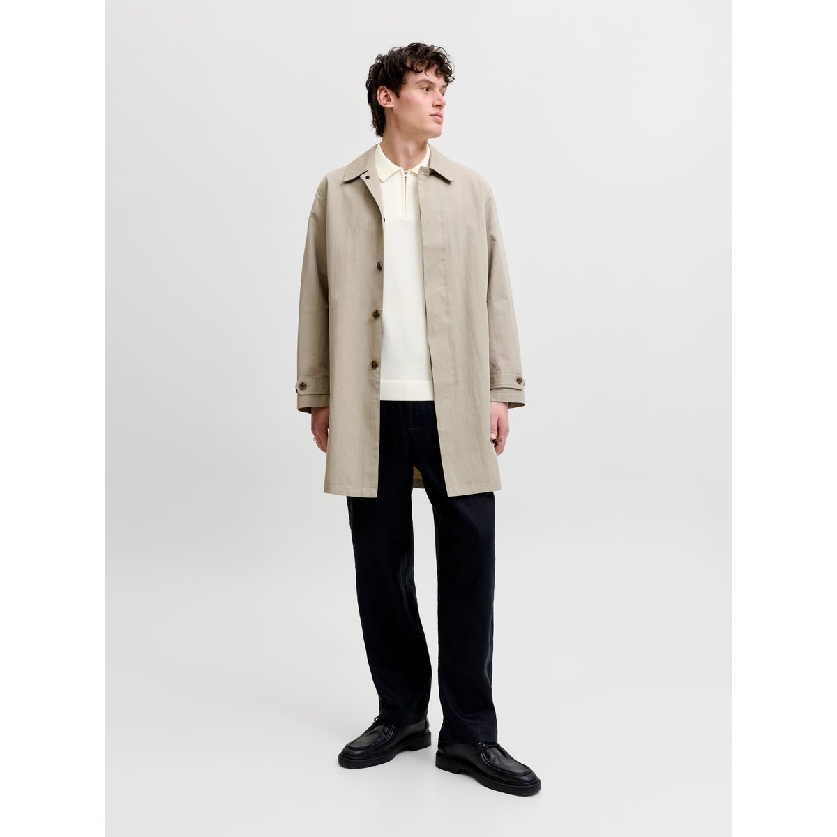 Polo Tricoté blanche - cloud dancer 1, JACK & JONES