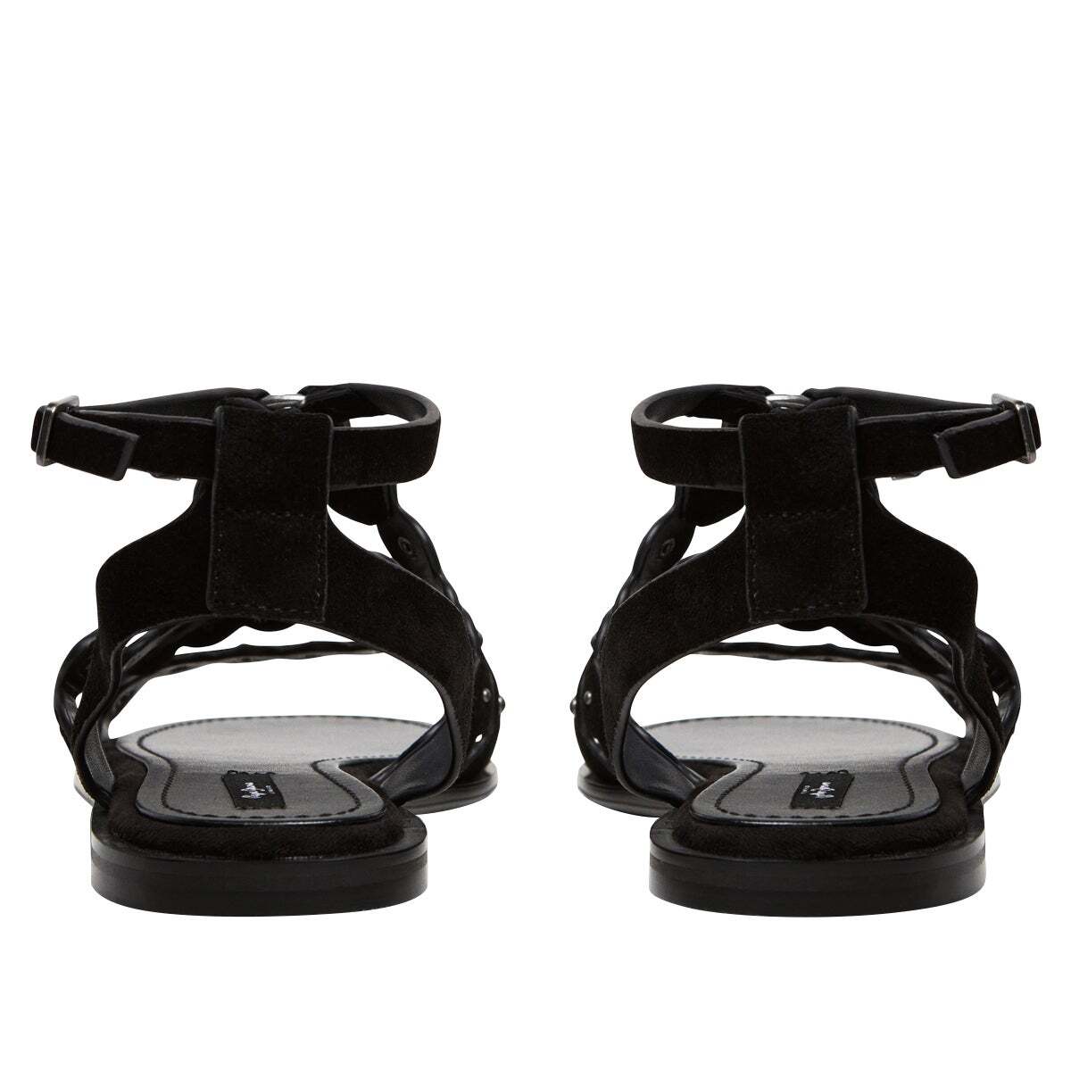 Sandales Plates En Daim noir, PEPE JEANS