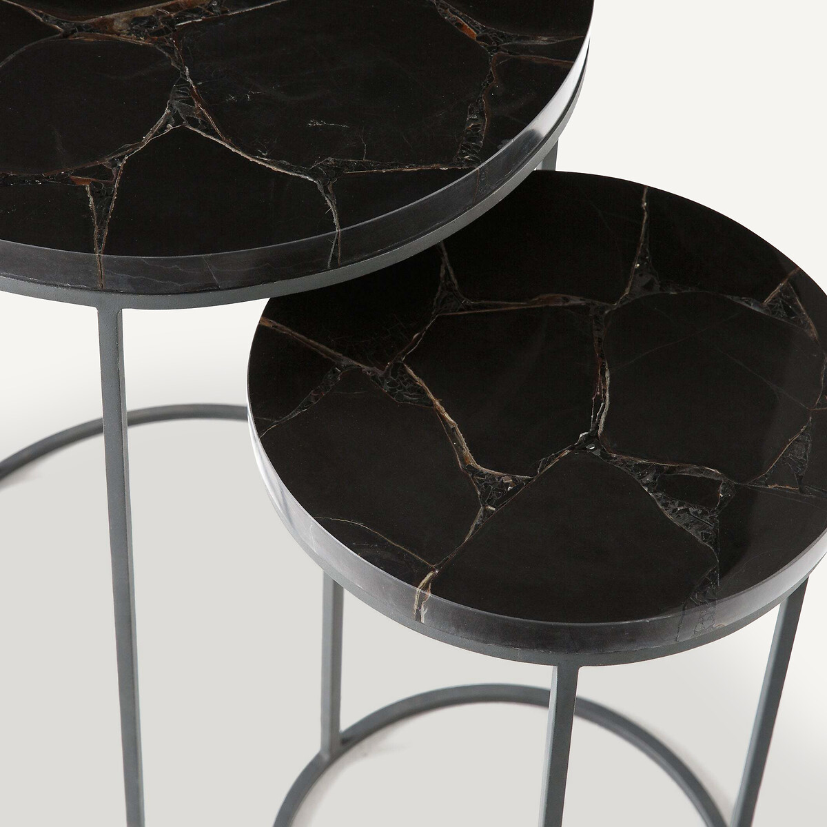 Lot de 2 bouts de canapé agate Anaximène noir agate, AM.PM