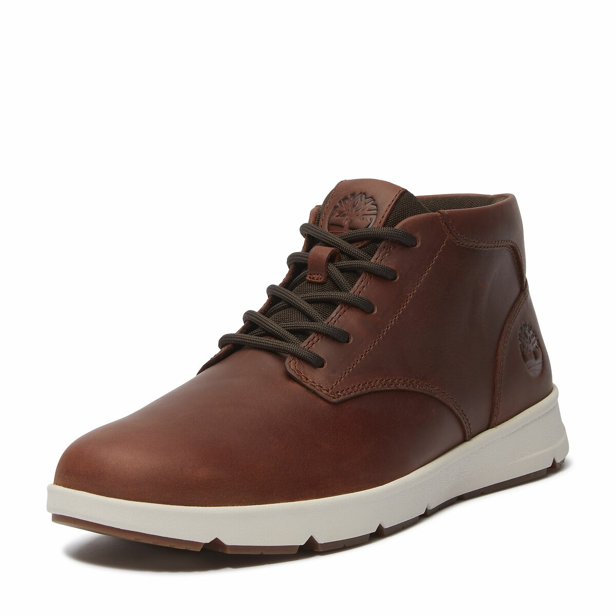 PARKER STREET MID LACE hoge leren sneakers kastanje, TIMBERLAND